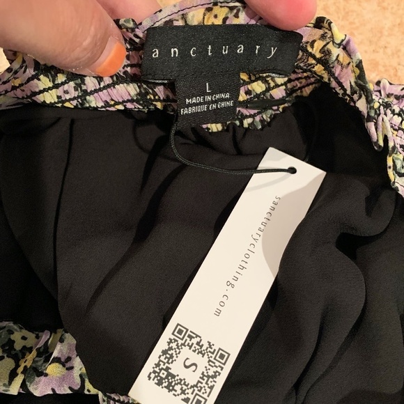 Sanctuary New Bloom Cropped Tank Top Large NWT - Picture 4 of 5
